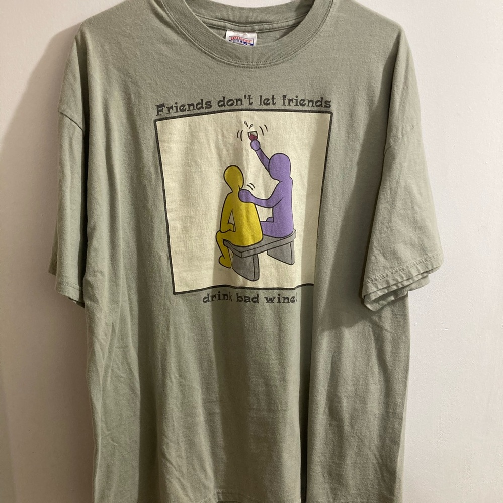 Wine and Friends Hanes tee